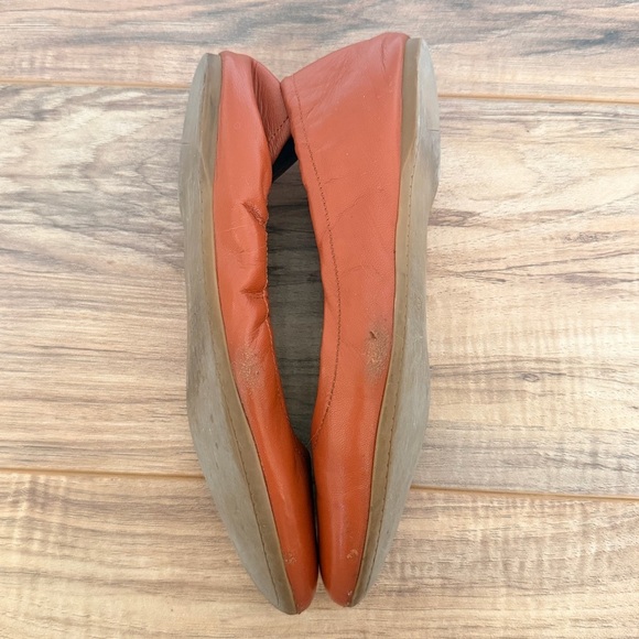 J. Crew Italian Leather Cognac Brown Everyday Ballet Flats Size 7 - Picture 8 of 9